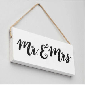 Mr. & Mrs. Wooden Sign